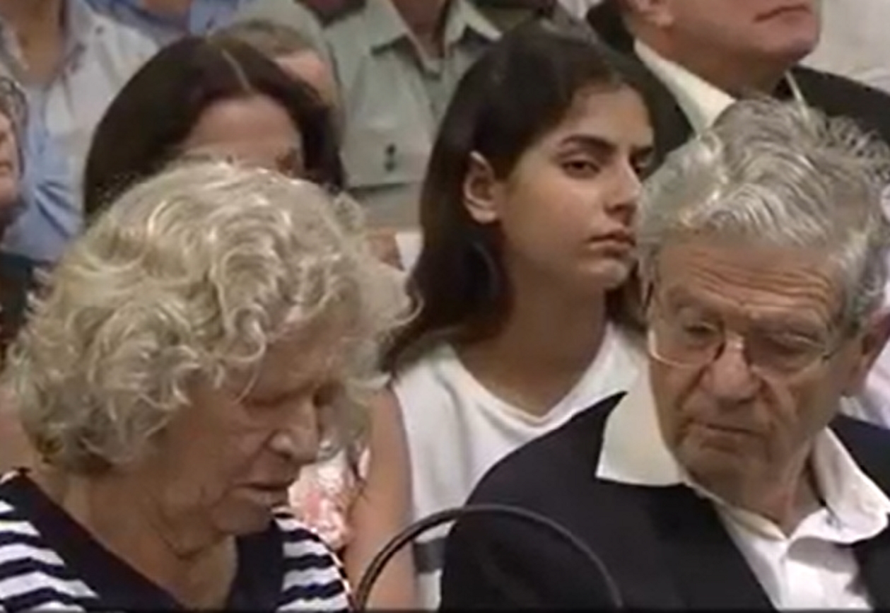 אהרון ברק ואלישבע בטקס פרישת הטייח העירקי אורי שהם מהעליון