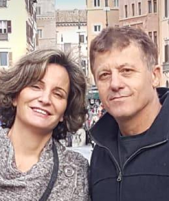 מלי אורגד עם נציג הפטריארכיה שבועל אותה אמנון אורגד