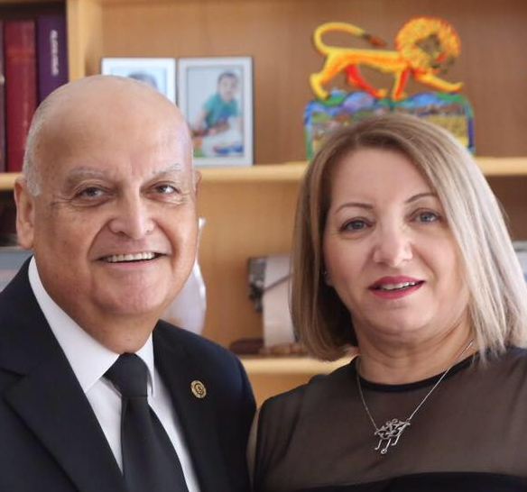 נינה ג'ובראן עם השופט סלים ג'ובראן המרשיען שהתפגר